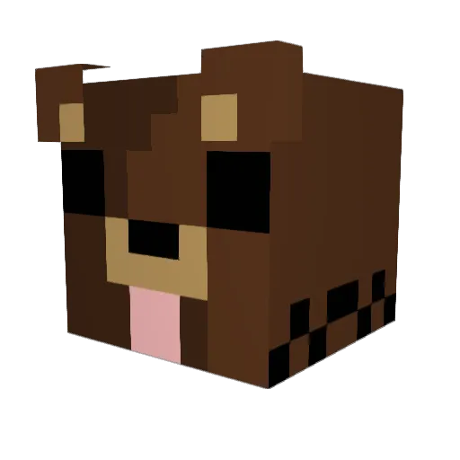 PvP_BaBa Minecraft avatar head, 3D render