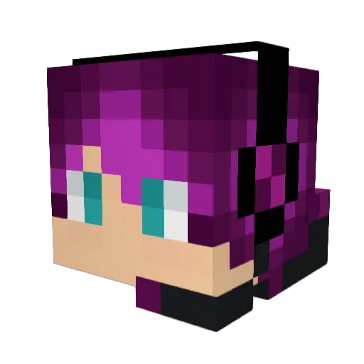 PvP_FuZZED Minecraft avatar head, 3D render
