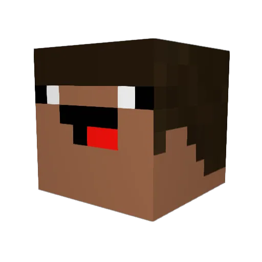 PvP_nooooob Minecraft avatar head, 3D render