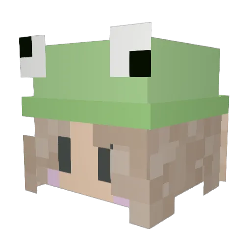 PvPinguin Minecraft avatar head, 3D render
