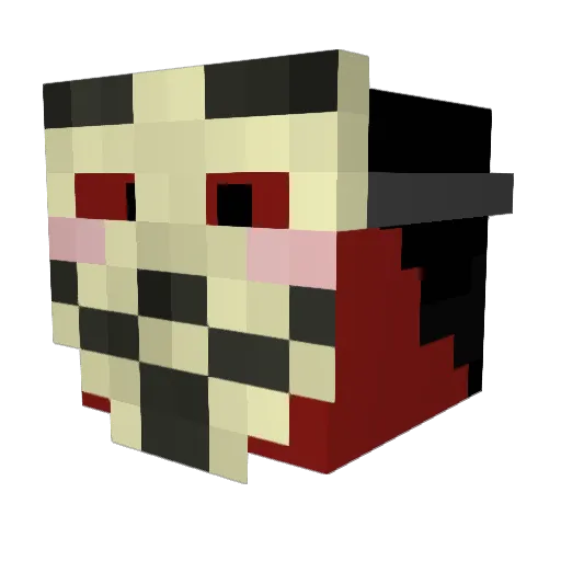 PvPzKiller Minecraft avatar head, 3D render