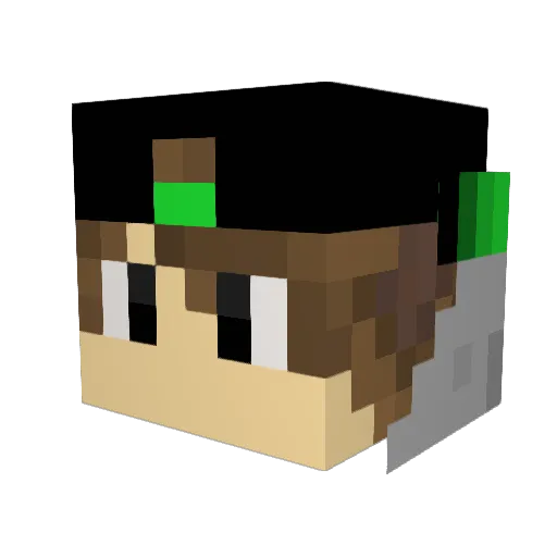 Pvd03 Minecraft avatar head, 3D render