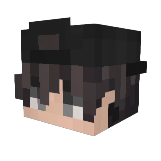 Pvddy Minecraft avatar head, 3D render
