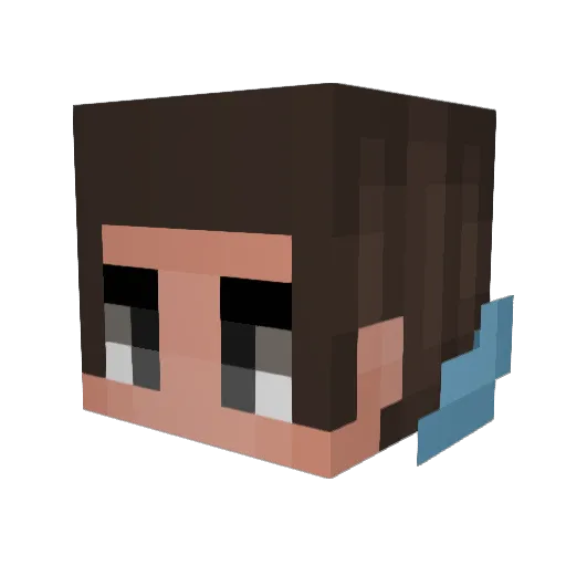 Pvmayo Minecraft avatar head, 3D render