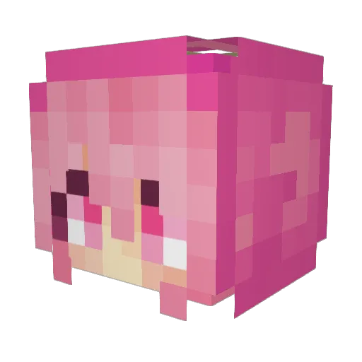 Pvnz Minecraft avatar head, 3D render