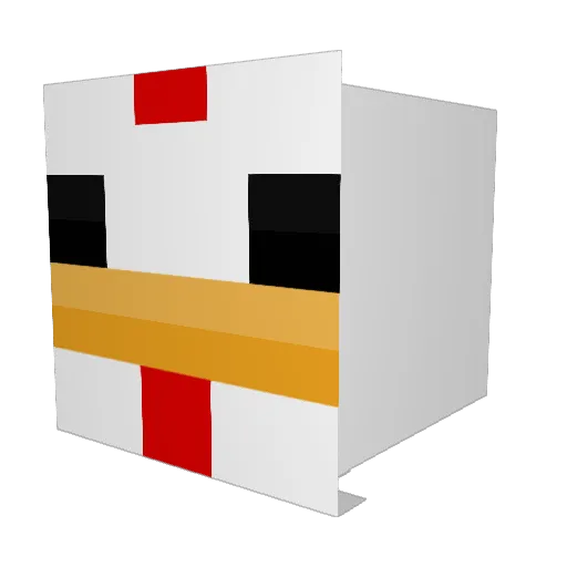 PvpChicken Minecraft avatar head, 3D render