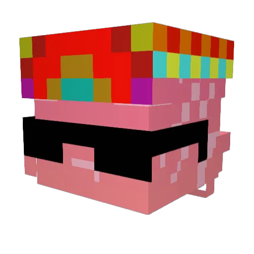 PvpGoblin Minecraft avatar head, 3D render