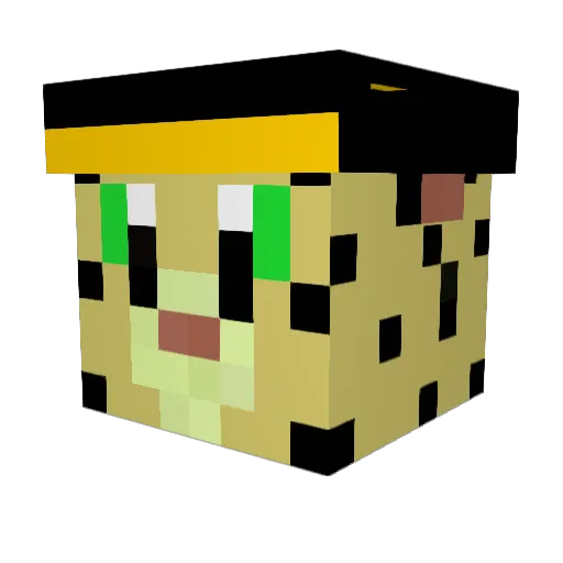 PvpKiller44 Minecraft avatar head, 3D render
