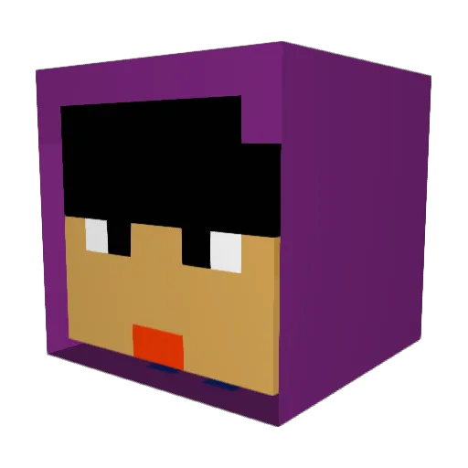 PvpRojen Minecraft avatar head, 3D render