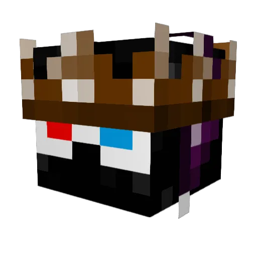 PvpSnowman Minecraft avatar head, 3D render