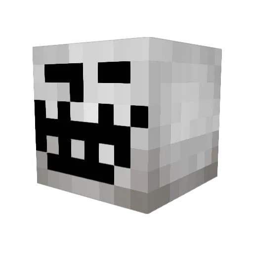 Pvp_Ghost Minecraft avatar head, 3D render