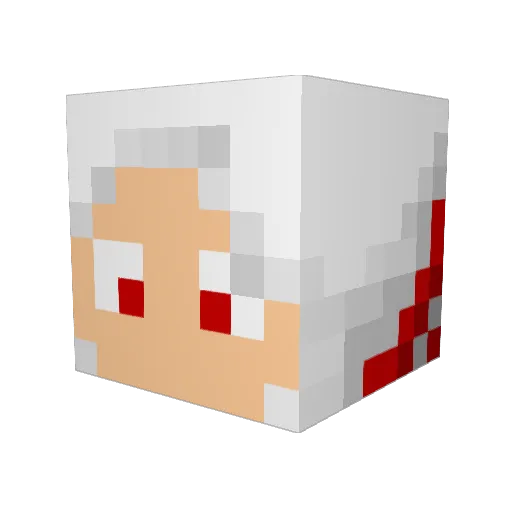 Pvpdeathjqx Minecraft avatar head, 3D render