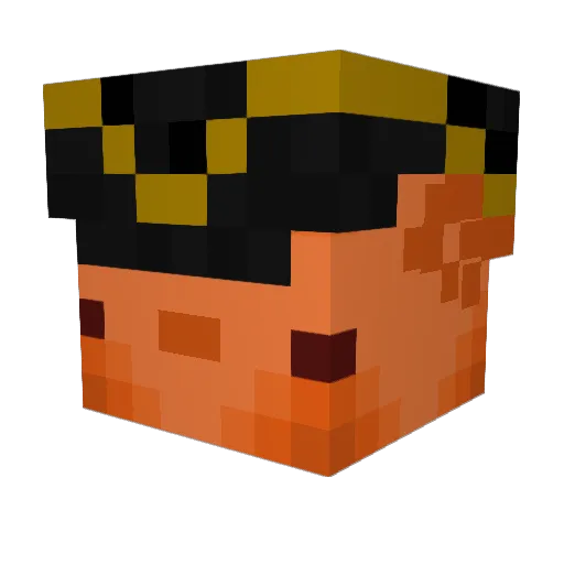 Pvpinq Minecraft avatar head, 3D render
