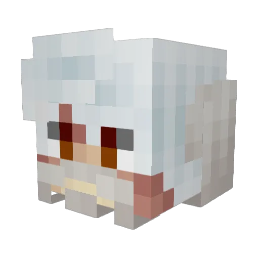 Pvpluver Minecraft avatar head, 3D render