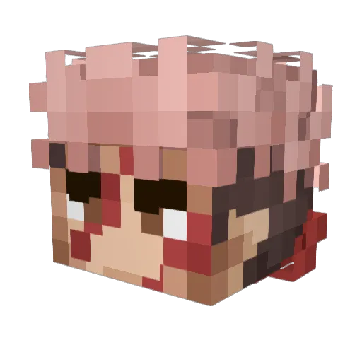 Pvrex Minecraft avatar head, 3D render