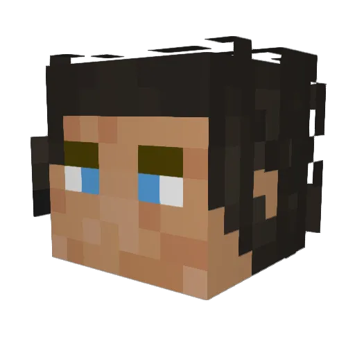 PvtGillette Minecraft avatar head, 3D render