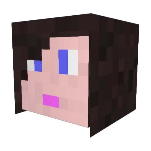 PvtLucy Minecraft avatar head, 3D render