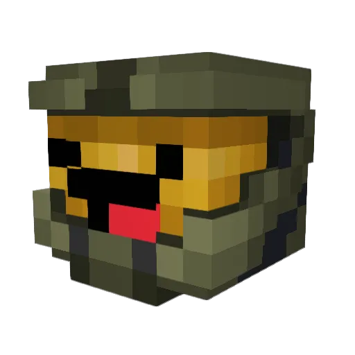 PvtRuff Minecraft avatar head, 3D render