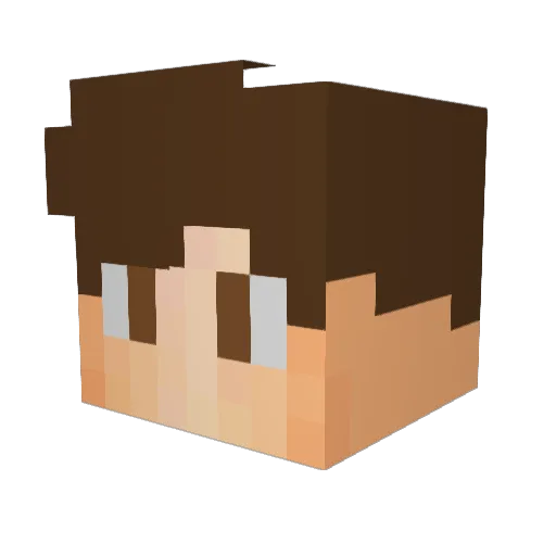 Pvt_Cupcake Minecraft avatar head, 3D render