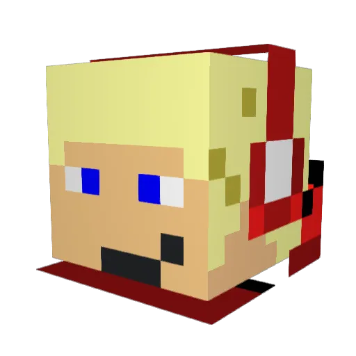 Pvt_David Minecraft avatar head, 3D render