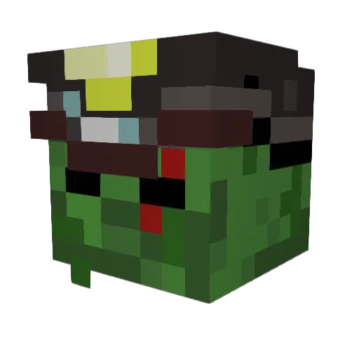 Pvyi Minecraft avatar head, 3D render