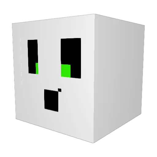 Pwallace Minecraft avatar head, 3D render