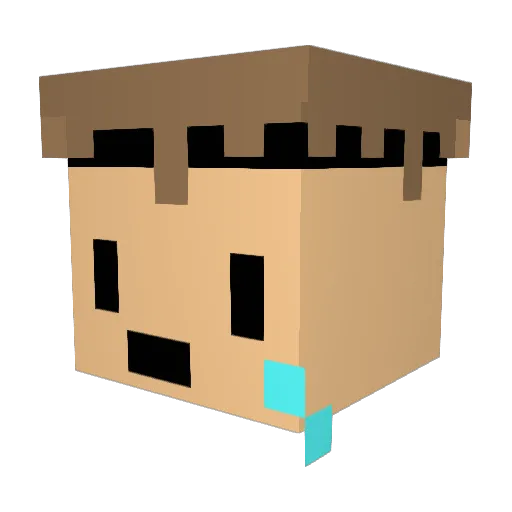 Pwebon Minecraft avatar head, 3D render