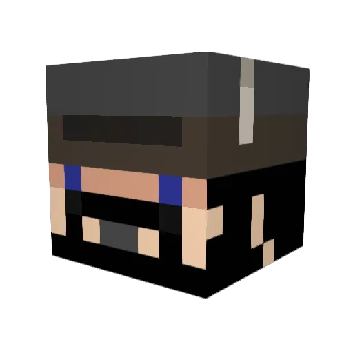 Pweditor Minecraft avatar head, 3D render