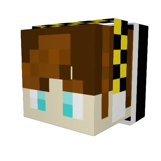Pweezyjr Minecraft avatar head, 3D render