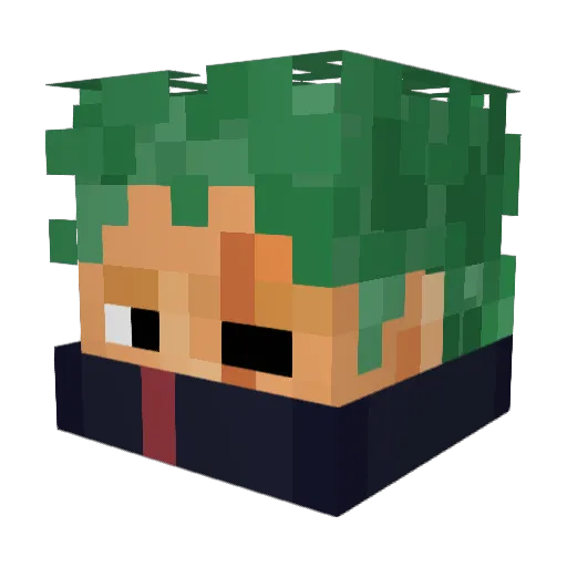 Pwett Minecraft avatar head, 3D render