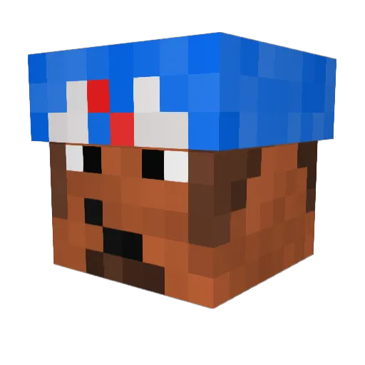Pwexttom Minecraft avatar head, 3D render