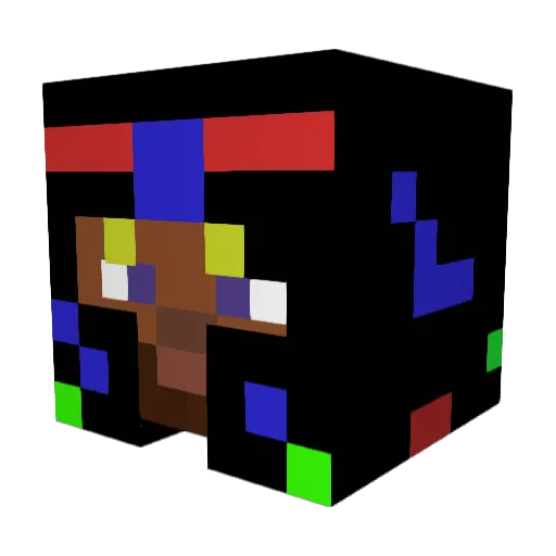 Pwl1337 Minecraft avatar head, 3D render