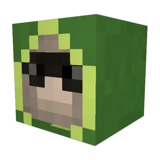 Pwnage_Block Minecraft avatar head, 3D render