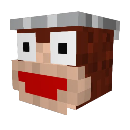 PwningMonkey Minecraft avatar head, 3D render