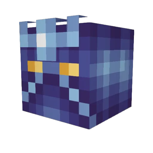 Pwnnzz Minecraft avatar head, 3D render