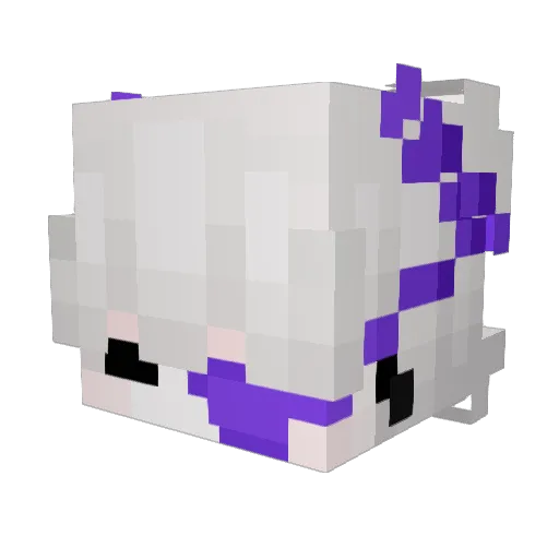 Pwooshy Minecraft avatar head, 3D render