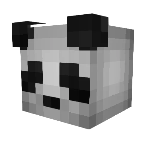 Pworp Minecraft avatar head, 3D render