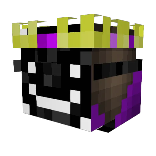 Pwrpl Minecraft avatar head, 3D render