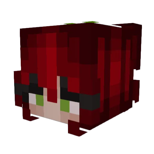 Pwuah Minecraft avatar head, 3D render