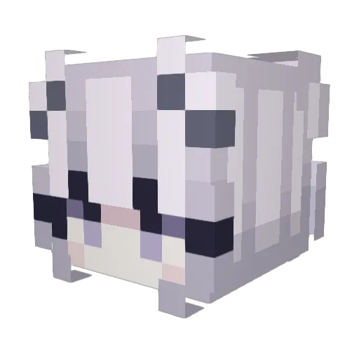 Pwupiyu Minecraft avatar head, 3D render