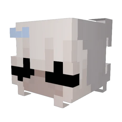 Pwuppsies Minecraft avatar head, 3D render