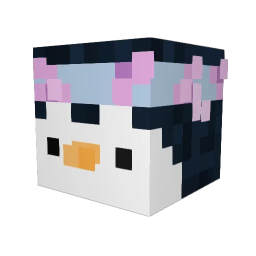PxQuin Minecraft avatar head, 3D render