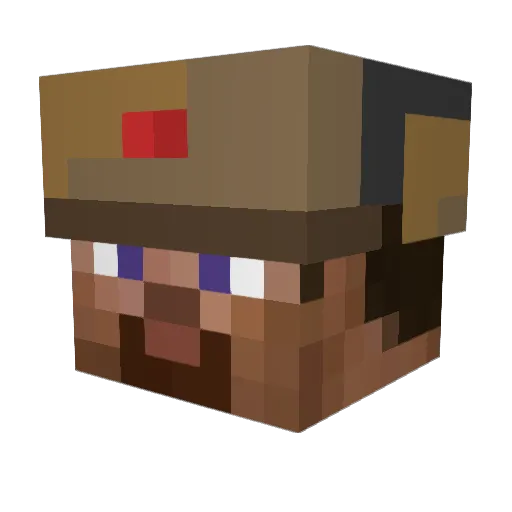 PxalDough Minecraft avatar head, 3D render