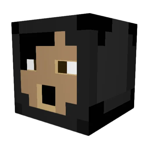 Pxarty Minecraft avatar head, 3D render