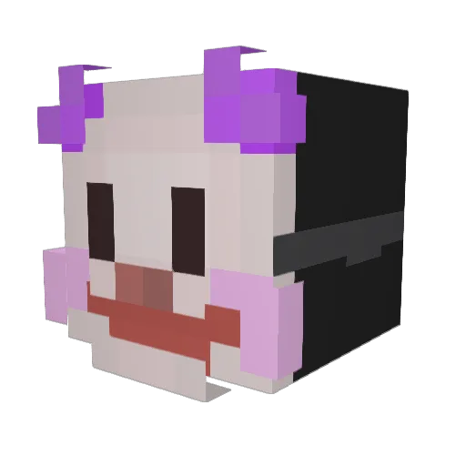 Pxblo Minecraft avatar head, 3D render