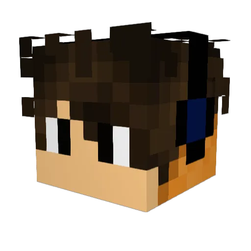 Pxeld Minecraft avatar head, 3D render