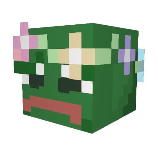 Pxisley Minecraft avatar head, 3D render