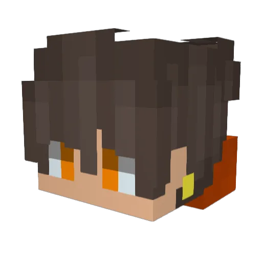 Pxk4L Minecraft avatar head, 3D render