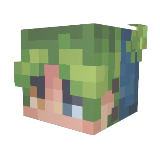 PxlAres23 Minecraft avatar head, 3D render