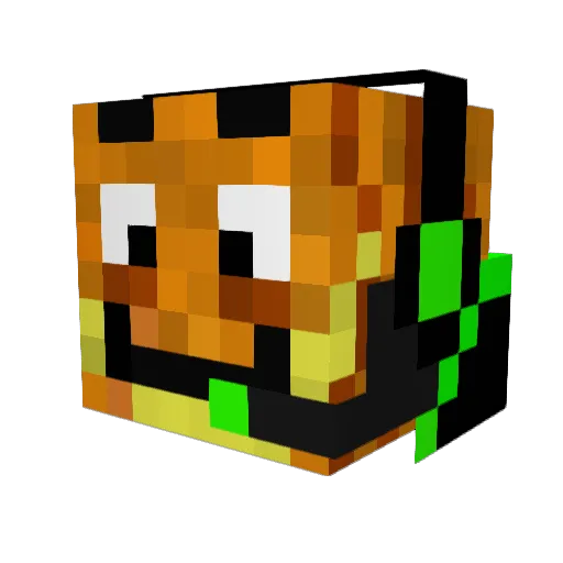PxlH2O Minecraft avatar head, 3D render